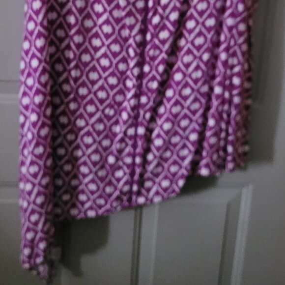 St. John's Bay Purple & White Design Sleeveless Pullover Top Size 2X - Picture 5 of 5